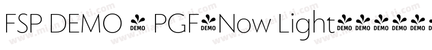 FSP DEMO - PGF-Now Light字体转换